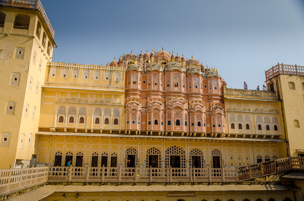 Made of red and pink sandstone, Jaipur's signature palace of unusual architecture is a stunning example of local artistry. The top of the Hawa Mahal offers an excellent view over the city. Tripadvisor