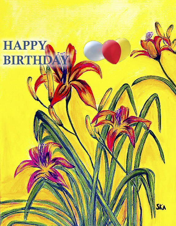 flowers balloons birthday 1